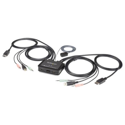 [STARTECH.COM_SV211DPUA4K] StarTech.com SWITCH CONMUTADOR KVM DE 2 PUE PUERTOS DP USB 4K60HZ - CABLES INTE