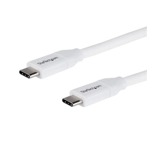 [STARTECH.COM_USB2C5C2MW] StarTech.com CABLE DE 2M USB-C A USB TIPO C CON PD 5A USB 2.0 BLANCO