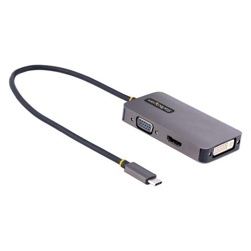 [STARTECH.COM_118-USBC-HDMI-VGADVI] StarTech.com ADAPTADOR DE VIDEO USBC HDMI VGA DVI 4K 60HZ ALUMINIO