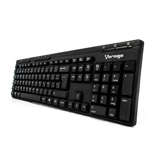 [VORAGO_AC-445883-1] TECLADO VORAGO KB-202 MULTIMEDI A USB NEGRO                     .