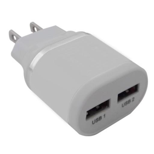 [DATACOMPONENTS_161264B] Data Components CARGADOR USB DE PARED 2 PUERTOS V2.0 BROBOTIX BLANCO