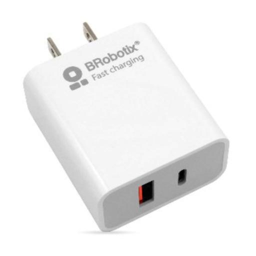 [DATACOMPONENTS_6000502] Data Components FASTCHARGE CARGADOR USB V3.0 18 W DUAL TIPO A Y TIPO C BROBOTIX
