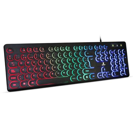 [DATACOMPONENTS_963098] Data Components TECLADO USB ILUMINADO RETRO BRO BOTIX NEGRO