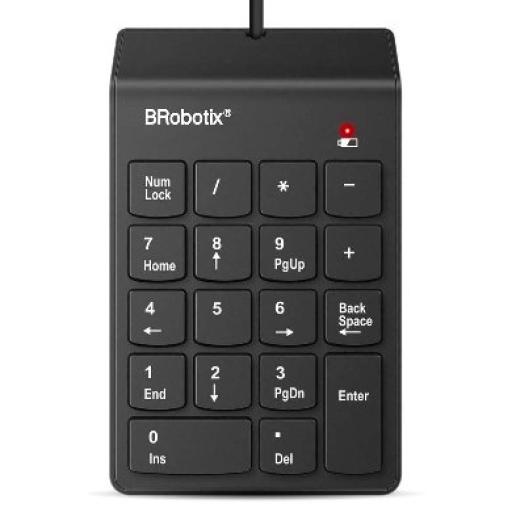 [DATACOMPONENTS_963234] Data Components TECLADO USB NUMERICO NEGRO BROB OTIX