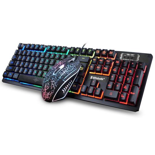 [DATACOMPONENTS_458977] Data Components TECLADO COMBO USB ILUMINADO NEG RO BROBOTIX
