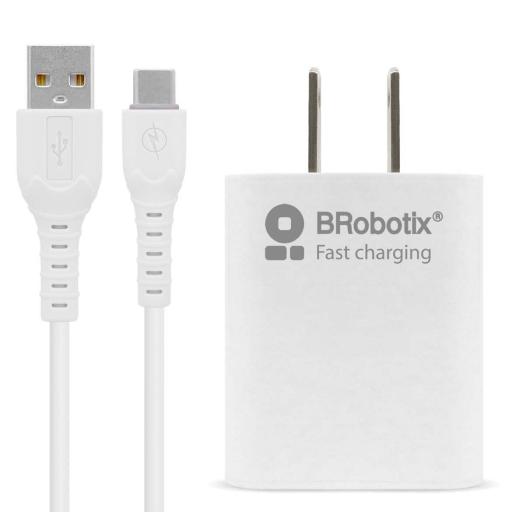 [DATACOMPONENTS_6001318] Data Components FASTCHARGE CARGADOR COMBO Y CAB LE C 18W BLANCO BROBOTIX