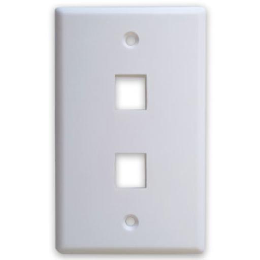 [DATACOMPONENTS_251702] Data Components TAPA FACEPLATE 2 PUERTOS BCA BR OBOTIX