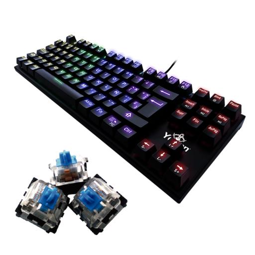[QIAN_YAT1804] Qian TECLADO GAMING YEYIAN SPARK S2000 MECANIC SWITCH AZUL RGB