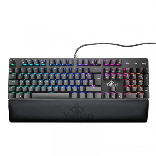 [QIAN_YKM-ERGB-03] Qian TECLADO GAMER YEYIAN KUSARI MECANIC SWITCH CAFE C REPOSA MUNEC