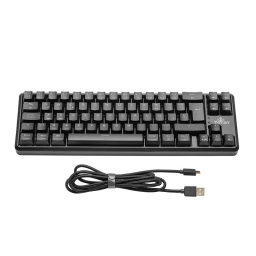 [QIAN_YTM-28209R] Qian TECLADO GAMING YEYIAN AKIL TKL MECANICO SW ROJO OUTEMU RGB USB
