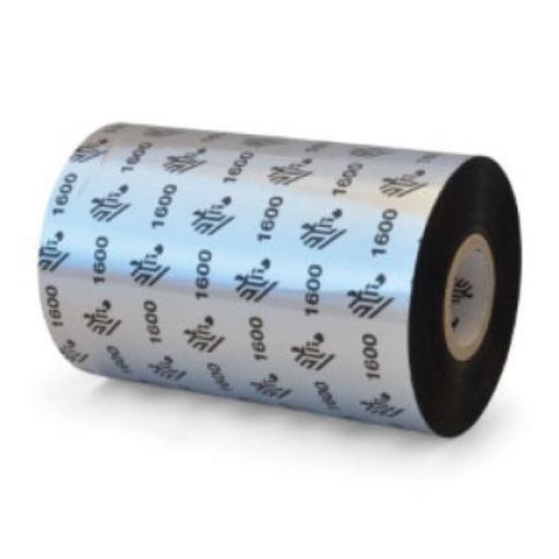 [ZEBRA_01600BK11045] ZEBRA CERA RIBBON 110MMX450M.1 ECONOMY WAX 25MM CORE