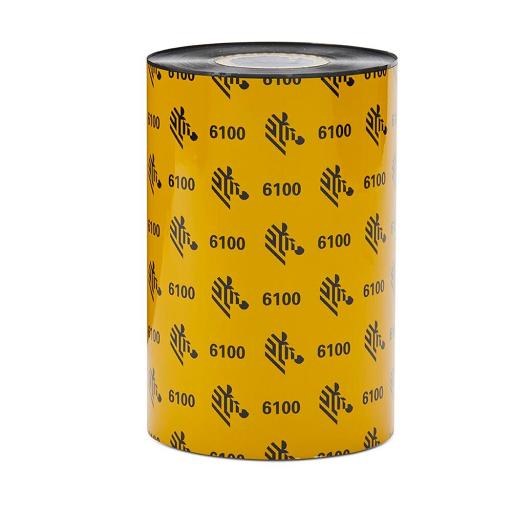 [ZEBRA_06100GS11007] ZEBRA RIBBON CERA RESINA 110MMX 4.33INX242FT 6100 WAX RESIN 12MM