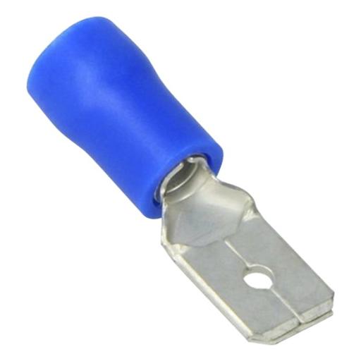 [EPCOM_AE51201] Epcom Terminal tipo macho aislada / 16 - 14 AWG / Azúl / Paquete de 25 piezas.