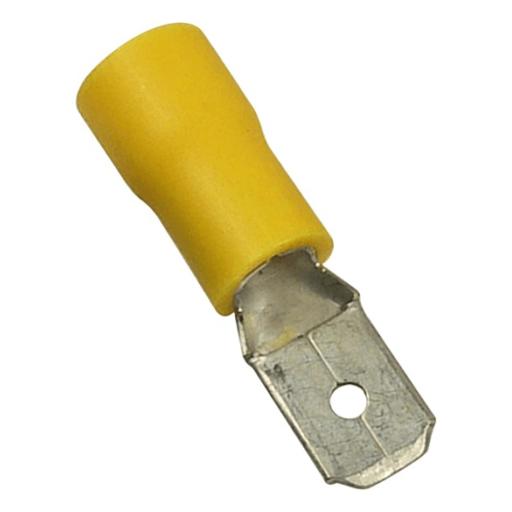 [EPCOM_AE55121] Epcom Terminal tipo macho aislada / 12 - 10 AWG / Amarillo / Paquete de 25 piezas.