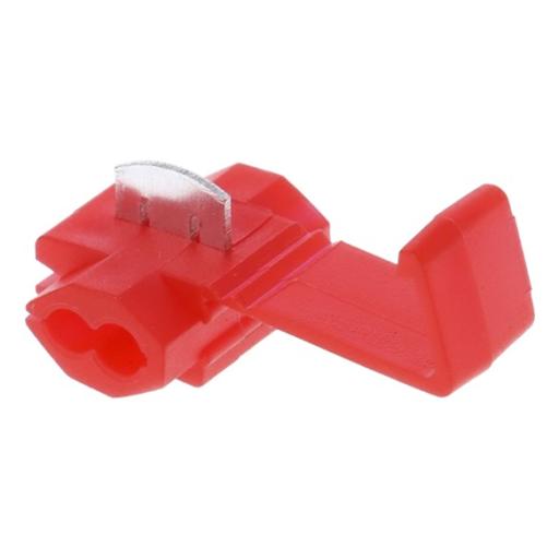 [EPCOM_AECW-1-25] Epcom Terminal tipo almeja / 22 - 18 AWG / Rojo / Paquete de 25 piezas. 