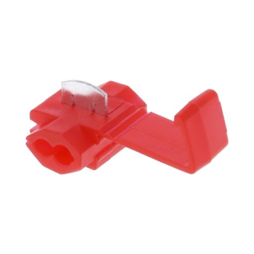 [EPCOM_AECW-1-25] Epcom Terminal tipo almeja / 22 - 18 AWG / Rojo / Paquete de 25 piezas. 