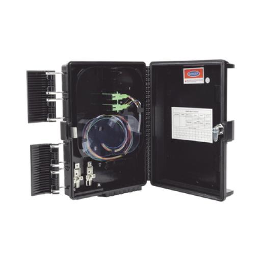 [LINKEDPROBYEPCOM_LP-FAT08] LINKEDPRO BY EPCOM Cierre de Empalme para 24 fusiones de fibra óptica, Interior/Exterior, con 8 acopladores SC/APC y splitter 1x8, IP65