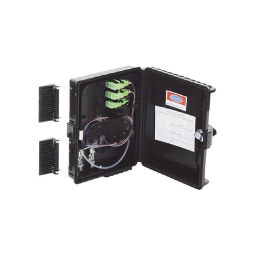[LINKEDPROBYEPCOM_LP-FAT08] LINKEDPRO BY EPCOM Cierre de Empalme para 24 fusiones de fibra óptica, Interior/Exterior, con 8 acopladores SC/APC y splitter 1x8, IP65