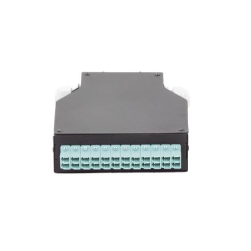 [LINKEDPROBYEPCOM_LP-RDLCUMM] LINKEDPRO BY EPCOM Distribuidor de Fibra Óptica para Riel Din, 12 Acopladores LC/UPC Duplex Multimodo con Charola de Empalme