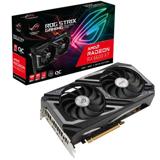 [ASUS_ROG-STRIX-RX6600XT-O8G-GAMING] Tarjeta de video ASUS ROG Strix AMD Radeon RX 6600 XT OC 8GB GDDR6