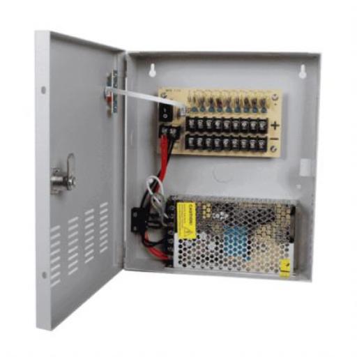 [DAHUA_PSU1210-D9] Dahua Fuente de Poder Saxxon 12Vcc 10 Amperes P/9 Cámaras 1.1 Amper por Canal Protección contra Sobrecargas Certificación UL