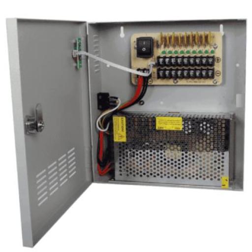 [DAHUA_PSU1220-D9] Dahua Fuente de Poder Saxxon 12VCC 20 Amperes para 9 Cámaras 2.2 Amperes por Canal Protección contra Sobrecargas