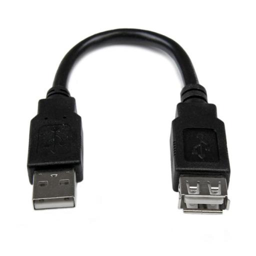 [STARTECH.COM_USBEXTAA6IN] StarTech.com CABLE EXTENSOR USB 2.0 MACHO A HEMBRA DE 15CM          .