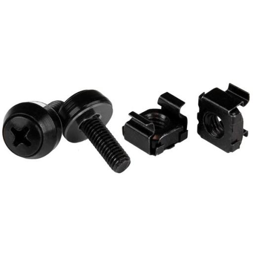 [STARTECH.COM_CABSCREWM52B] StarTech.com 100 TORNILLOS TUERCAS JAULA CAGE NUTS M5 PARA RACK NEGRO    .