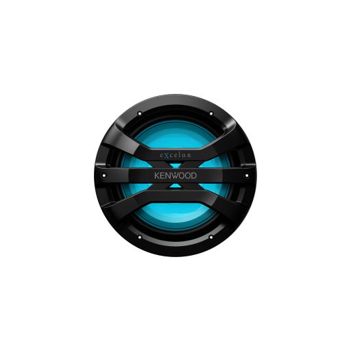 [JVCKENWOOD_XM1041BL] JVC  KENWOOD Subwoofer excelon motorsport de 10" fabricado en rejilla color negro, cuenta con iluminación Led ajustable vía RF  