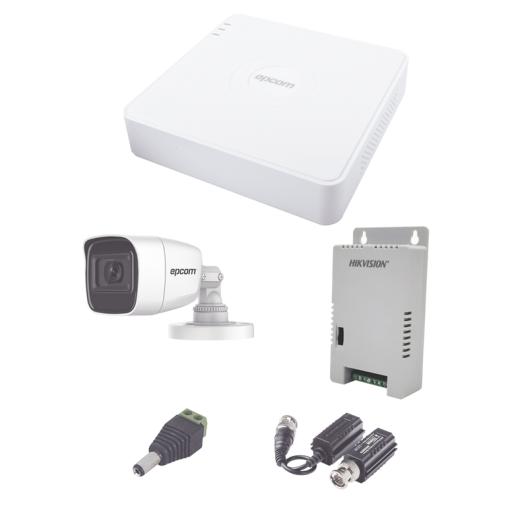 [EPCOMPROFESSIONAL_KEVTX8T4BG/A] EPCOM PROFESSIONAL KIT TurboHD con Audio 1080p / DVR 4 Canales / 4 Cámaras Bala (exterior 2.8 mm) / Transceptores / Conectores / Fuente de Poder / AUDIO POR COAXITRON