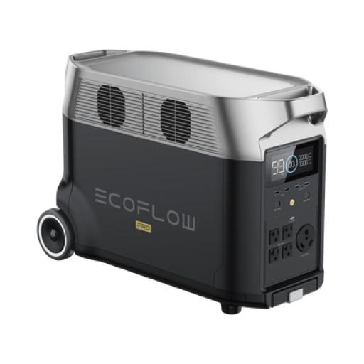 [ECOFLOW_EFD-500] ECOFLOW EcoFlow DELTA PRO | Estación de Energía Portátil 3600Wh Litio LFP / 5 AC 3600W (7200W Pico) / 2 USB-C 200W / Capacidad para Aumentar Respaldo / Cargador de Coche 10A a 12.6V / Conectividad WiFi y Bluetooth (App) / Carga Solar 1600W Ma