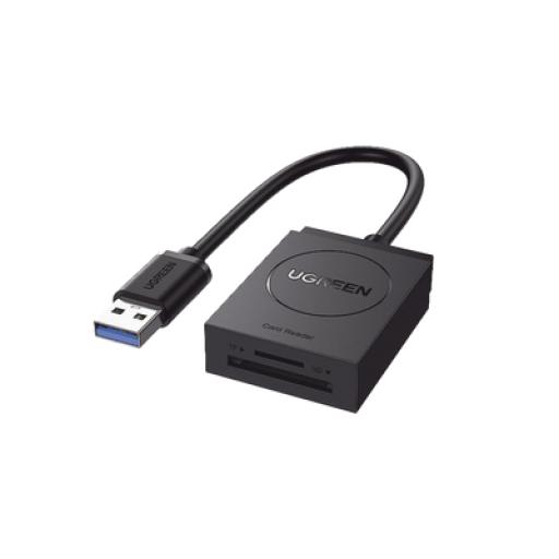 [UGREEN_20250] Ugreen Lector de tarjetas SD USB 3.0 de doble ranura Flash lector de tarjetas de memoria TF SD Micro SD SDXC SDHC MMC RS-MMC Micro SDXC UHS-I