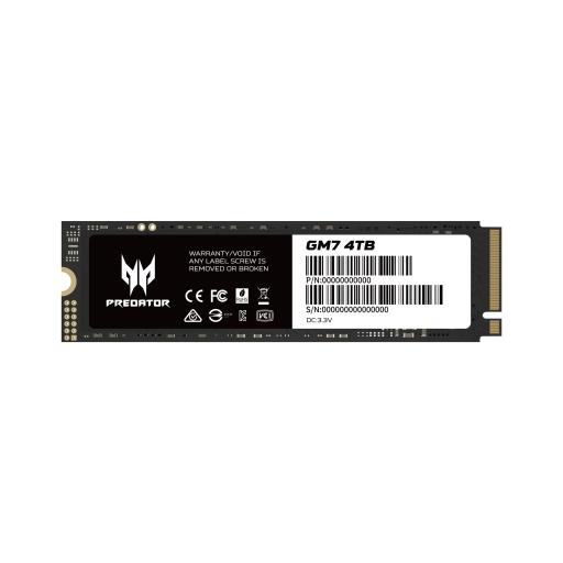 [PREDATOR_BL.9BWWR.120] PREDATOR UNIDAD SSD PREDATOR GM7 4TB M.2 NVME GEN4X4 7200MB/S (BL.9BWWR.120)