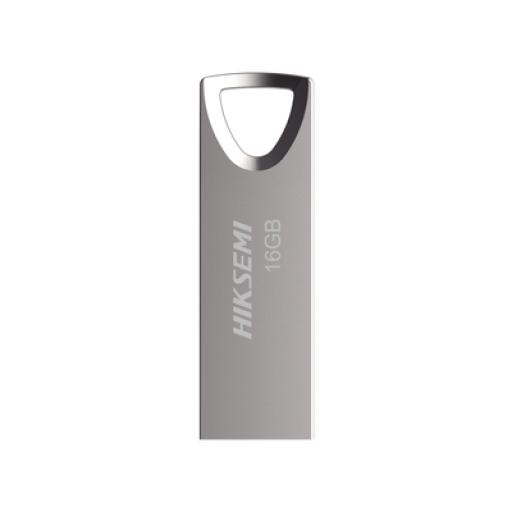 [HIKSEMIBYHIKVISION_HS-USB-M200/16G/2.0] HIKSEMI by HIKVISION Memoria USB de 16 GB / Versión 2.0 / Metalica / Compatible con Windows, Mac y Linux