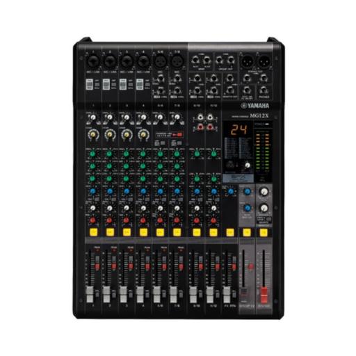 [YAMAHA_MG12XCV] YAMAHA Mezcladora de Audio | 12 Canales | 6 Entradas de Micrófono/línea | 2 Entradas Estéreo | Efectos Integrados | Alimentación Phantom | MG12X