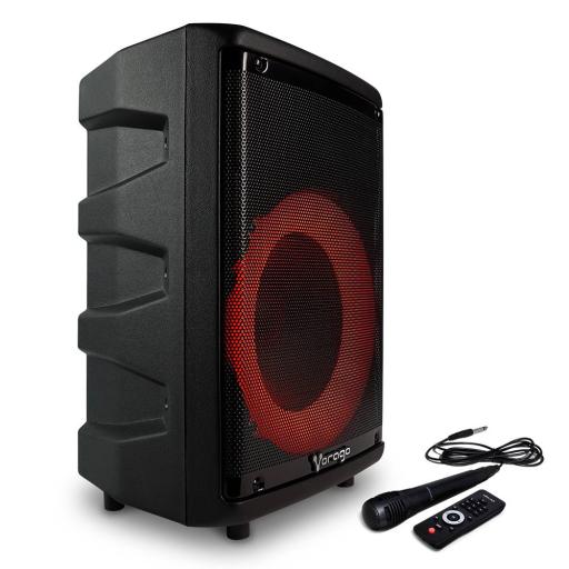 [VORAGO_KSP-302] Vorago BAFLE VORAGO 8" BT RECARGABLE 1 MICR. ALAMB. 30W RGB CTRL REM KSP-302