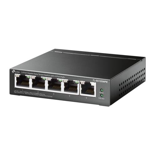 [TPLINK_TL-SG105MPE] TPLINK TP LINK SWITCH SMART SENCILLO GIGABIT DE 5 PUERTOS CON 4 PUERTOS