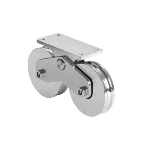 [COMUNELLO_1151-5641-001] COMUNELLO Rueda Doble de 12 cm / Capacidad Para Puertas de hasta 1200 kg / Canal Tipo "U"