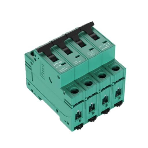 [EPCOM_FPV634PC20] Epcom Protección Térmica 4P, 20A,  Corriente Directa  1000 Vcc para Aplicación Fotovoltaica Montaje Riel DIN