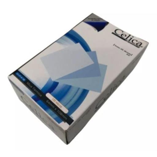 [CELICA_CO-LPF-64-108] Celica Mica Térmica Celica Tamaño Etiqueta de Equipaje 64x108mm 8 Milésimas o 200 Micrones Pqte C/100 Pzas