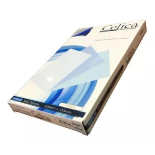 [CELICA_CO-LPF-229-153H] Celica Mica Térmica Celica Tamaño Media Carta 229x153mm 8 Milesimas o 200 Micrones Pqte C/50 Pzas