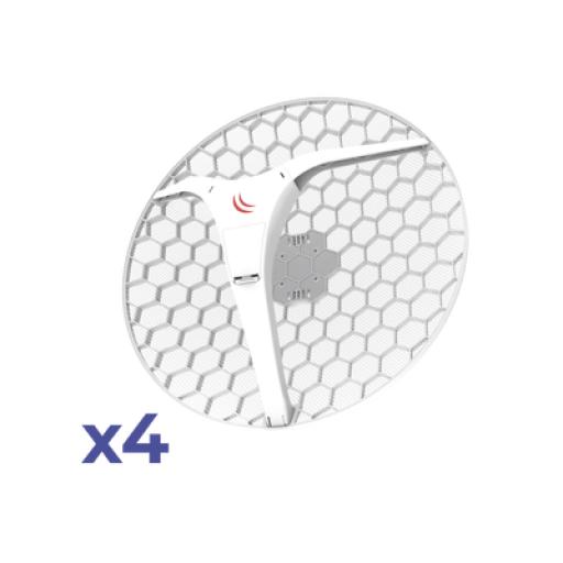 [MIKROTIK_RBLHGG-5ACD-XL4PACK] Mikrotik (LHG XL 5 ac 4 Pack) CPE y PtP en 5GHz  802.11 a/n/ac con Antena de Rejilla de 27dBi. "Ahora con Más Velocidad y Mayor Distancia"