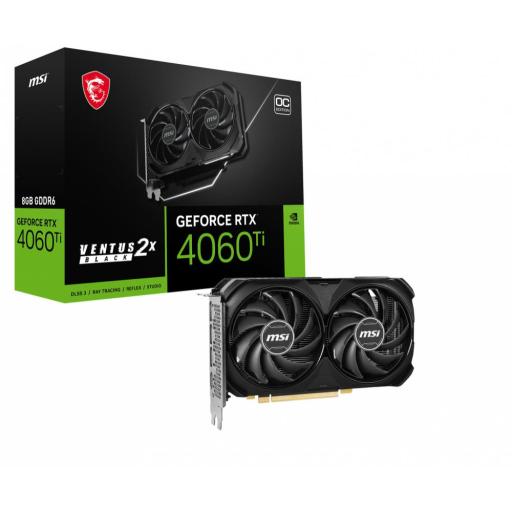[MSI_RTX 4060 Ti Ventus 2X Black 8G OC] Tarjetas de video MSI RTX 4060 Ti Ventus 2X Black 8G OC