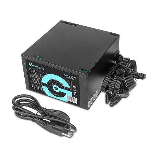 [GETTTECH_GFS-60020-01] Getttech FUENTE DE PODER GETTTECH GFS-60020-01 600W ATX 12V 2.0 CAB CORR 1.2 M