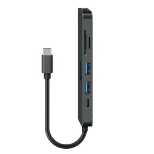 [STEREN_Usb-4740] Steren Estación de Conexión Steren USB C 6 en 1 Color Negro