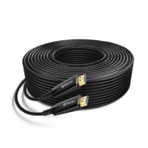 [STEREN_206-700] Steren Cable HDMI Steren 4K de Fibra Óptica 30m Color Negro