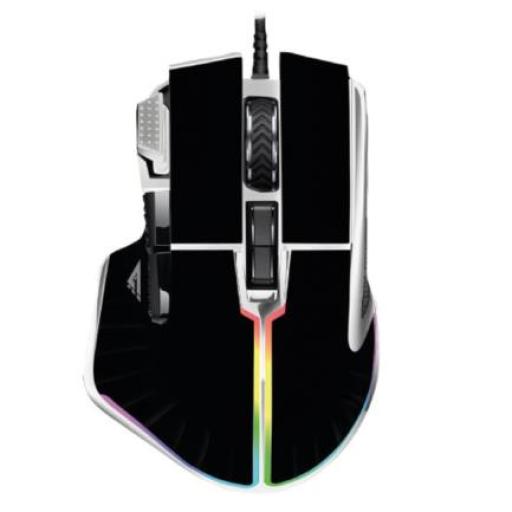 [VORAGO_MOG602-BK] Vorago Mouse Game Factor MOG602 Click Láser Pixart 3370 19000 dpi 8 Botones Iluminación RGB Color Negro
