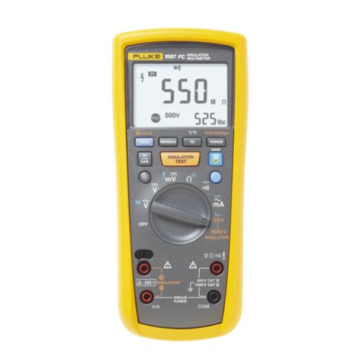 [FLUKE_FLUKE-1587FC/MXBR] Fluke Multímetro de Aislamiento 0.01 M Ω  -  2G Ω . Prueba de 50V - 1000V. Compatible con FLUKE CONNECT