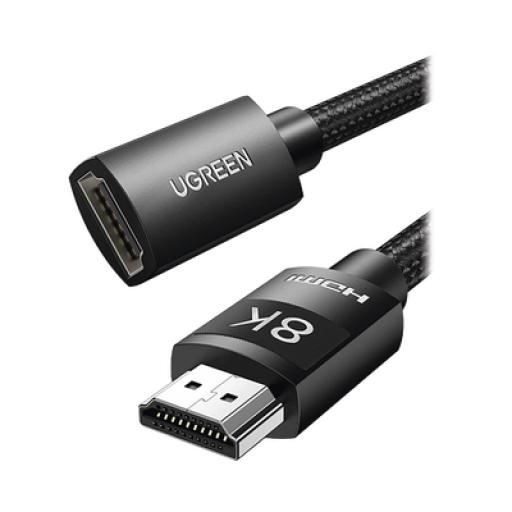 [UGREEN_40447] Ugreen Cable de extensión HDMI 8K / 1 Metro / Macho a Hembra / HDMI 2.1 / 8K@60Hz / Núcleo de Cobre Puro 28AWG / Soporta la Conexión de hasta 3 Metros de largo en HDMI 2.1 