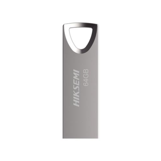 [HIKSEMIBYHIKVISION_HS-USB-M200/64G/2.0] HIKSEMI by HIKVISION Memoria USB de 64 GB / Versión 2.0 / Metalica / Compatible con Windows, Mac y Linux